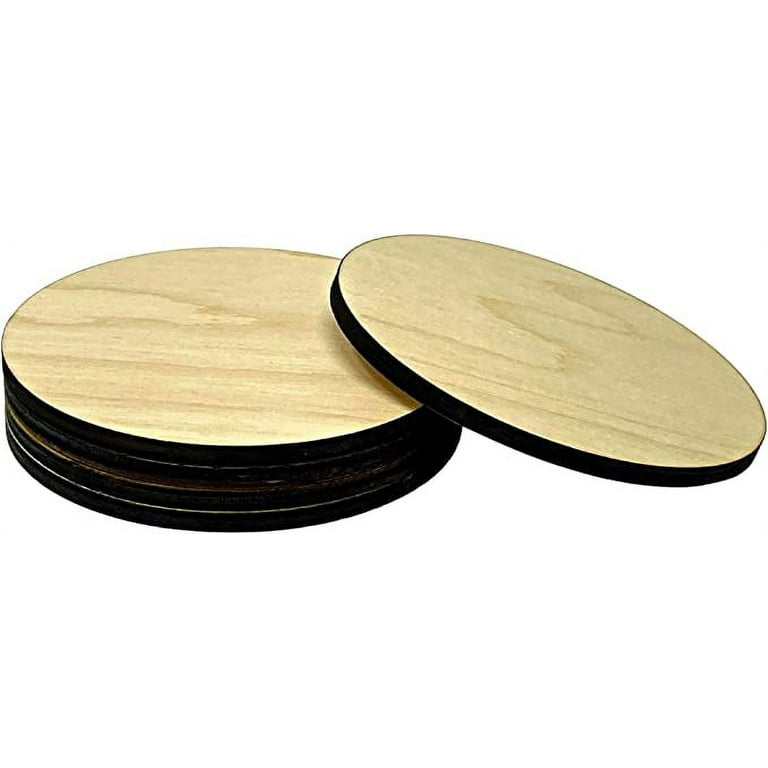 10 inch Wooden Circles for Crafts, Unfinished Wood Rounds for DIY Signs, Art Projects (10 Pack)