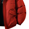 thumbnail image 4 of Men's Solid Color Hooded Zipper Multi-Pocket Cargo Thickened Long Sleeve Parka, 4 of 7