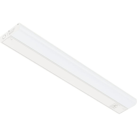 TRAHOO-24-inch Hardwired Only 3 Color LED Under Cabinet Lighting, Selectable 3000K/4000K/5000K, Dimmable, Matte White Finished, ETL Listed, IN-0201-13-WH-345K