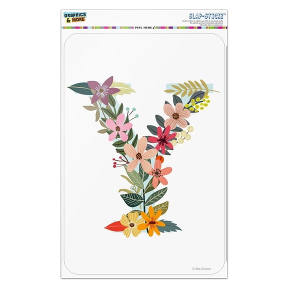 Letter Y Floral Monogram Initial Home Business Office Sign