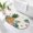 White, variant on Tropical Pineapple Bathroom Rug Cute Oval Bath Mat Non-Slip Washable Bath Rug Absorbent Soft Farmhouse Summer Palm Leaves Wooden Floor Mat for Bathroom Kitchen Bedroom Shower Room Decor 16"x24"