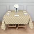 thumbnail image 3 of Yellow and White Checkerboard Pattern Square Tablecloth,Waterproof Square Table Cover,Wipeable Spillproof Washable Table Cover for Home Kitchen Party Decor 42"X42"(107x107cm), 3 of 6