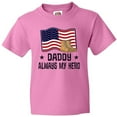 thumbnail image 3 of Inktastic Military Daddy Always My Hero Youth T-Shirt, 3 of 5