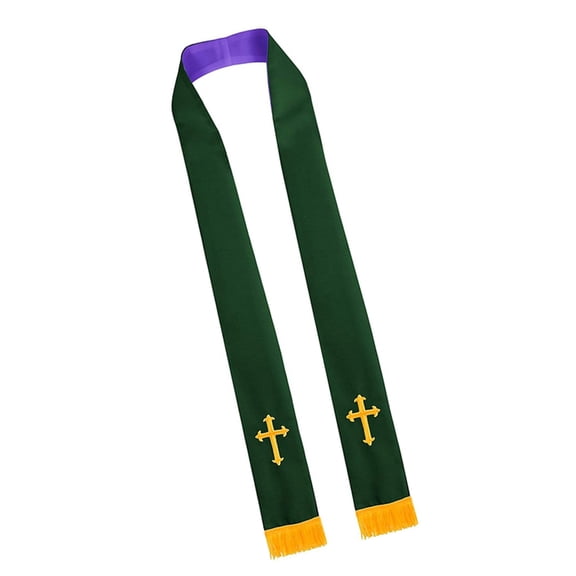 Misright Reversible Clergy Stole Worship Shawl For Church Event Unisex Polyester Stole