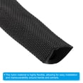 thumbnail image 3 of Unique Bargains 1.6' ID 6.5FT Nylon Protective Hose Sleeve, Cable Cover Sheath Protection, Black, 3 of 4
