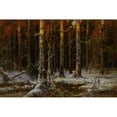 thumbnail image 2 of Julius Sergius Klever 24x17 Black Ornate Framed Double Matted Museum Art Print Titled: Forest in Winter (1912), 2 of 5