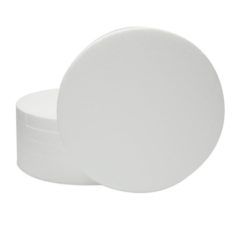 12 Pack | 8 White Styrofoam Ring, Foam Circle Hoop For DIY Crafts