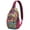 Rose-red-2, variant on Tropical Beach Sunset Chest Bag - Boho Versatile Crossbody Backpack - Durable & Spacious for Outdoor Adventures & Casual Urban Use