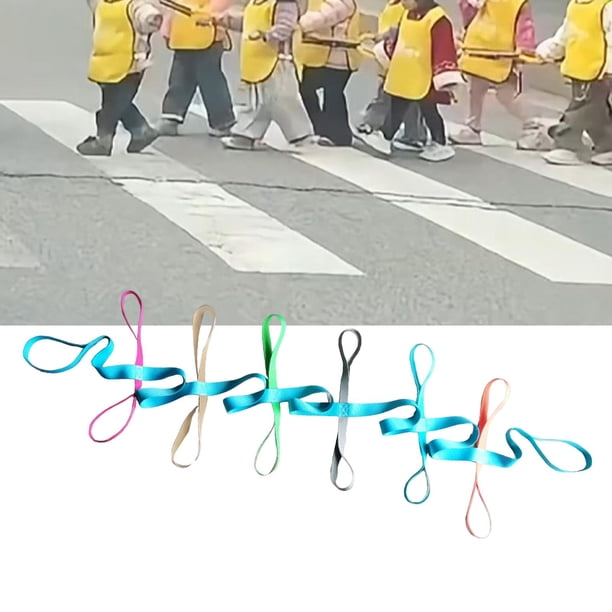 Cerda de caminata para niños, cuerda preescolar, resistente, con manijas, niños pequeños correa para la muñeca para preescolar de jardín de infantes