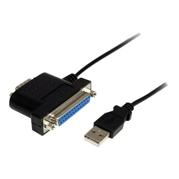 StarTech.com USB 1S1p to Serial Parallel Port Adapter Cable - Adaptateur Parallèle/série - USB - Parallèle, RS-232 - Noir