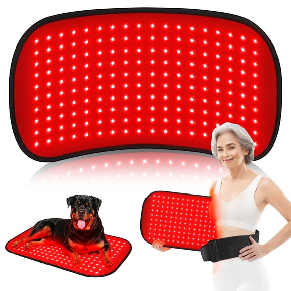 Red Light Mat for Body, 25" x 13", 2026 Upgraded Large Coverage Flexible LED Light Pad, 660nm Red & 850nm Near Infrared Light, 4 Modes, 5 Intensity Levels, 10–90 Min Timer with Remote Control