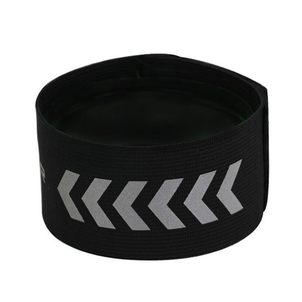 Correas de tobillo para piernas Muñequera reflectante para deportes nocturnos para caminar de noche (negro)