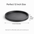 thumbnail image 3 of DBOZE Modern Round Decorative Tray, 10 Inch Coffee Table Tray for Candles, Perfume, Skincare and Home Decor, Minimalist Vanity Organizer Tray, Matte Black, 3 of 5