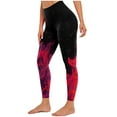 thumbnail image 2 of All Your Basics AXXD Red Leggings Women Summer Flame Printed Leggings Fitness Running Tight Yoga Pants, 2 of 6