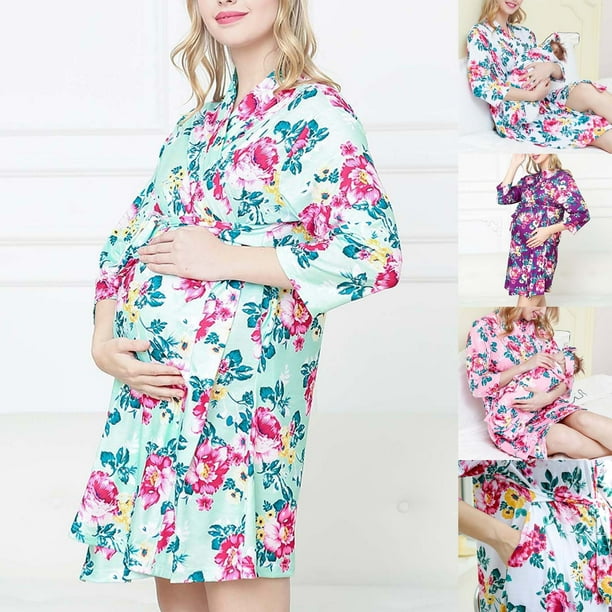 Tejiojio Maternity/Labor/Nursing Clothing Clearance Maternity Robe And