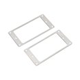 thumbnail image 4 of MERIGLARE 2 Pieces Humbucker Pickup Ring Bridge Pickup Accessory Pickup Frame Mounting Silver, 4 of 9