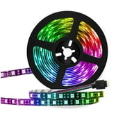 LED Light Strip, SKONYON16.4ft RGB LED Light Strip 5050 LED Tape Lights, Color Changing LED Rope Lights with Remote for Home