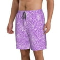 thumbnail image 2 of Logiee Lilac Glittering Print Mens Swim Trunks Quick Dry Board Shorts,Breathable Hawaii Beach Shorts Swimwear Bathing Suits-Small, 2 of 6