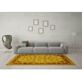 thumbnail image 3 of Ahgly Company Machine Washable Indoor Rectangle Oriental Yellow Traditional Area Rugs, 6' x 9', 3 of 4