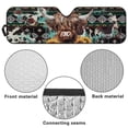 thumbnail image 6 of Yuyamidu Aztec Windshield Sun Shade, Highland Cow Car Sunshade for Rubicon Sahara TJ JK JKU 2 & 4 Door-Blocks UV Rays Sun Visor Shield, 6 of 7