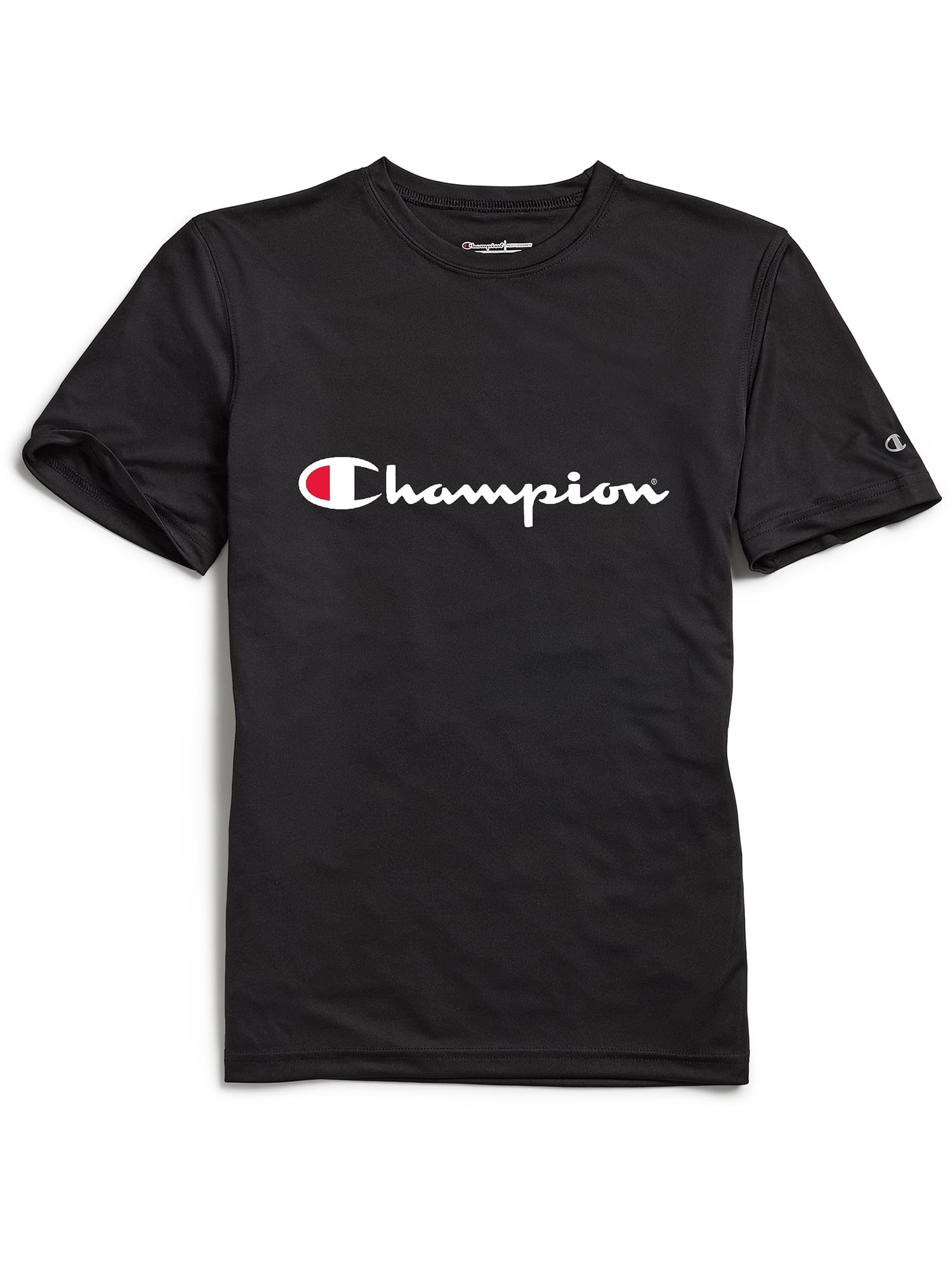 Champion - Champion Youth Double Dry Logo Tee, S, Black - Walmart.com ...