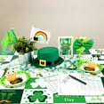 thumbnail image 4 of St. Patrick''s Day Tablecloth for Square Tables 60" X 84".Green and White Check Clover Lucky Trucks Spring Table Clothes.Washable Polyester for Dining Table, Buffet Parties and Camping, 4 of 5