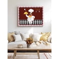 thumbnail image 4 of Fat Chef Wall Art for Living Room,Canvas Picture Wall Decor for Bathroom Bedroom,Red Gourmet Kitchen Red Black Buffalo Plaid Painting Artwork for Office Kitchen Hallway Dining Room Home Decor 24"x32", 4 of 8