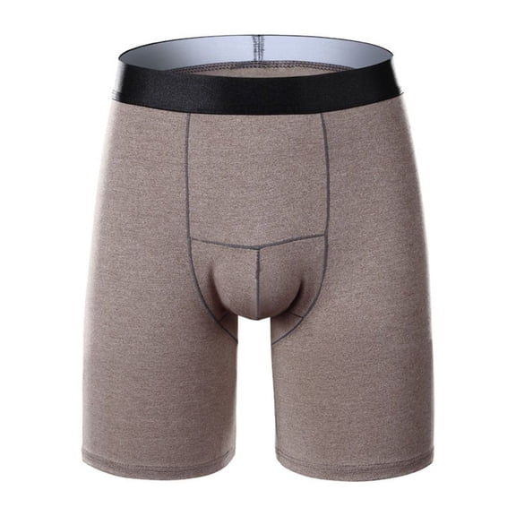 Xijirk Mens Underwear,Boxer Briefs Sports Running Long Leg Underwear Active Wear Comfort Stretchy Moisture Wicking Breathable Fabric,Men's Underwear,Coffee,XL