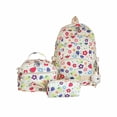 thumbnail image 6 of HJYCHN Backpack for Boys Strawberry Flower Print 3Pc Set Daypack with Crossbody Pouch Heart Charm Back to School Supplies for Kids Girls Backpack White, 6 of 6