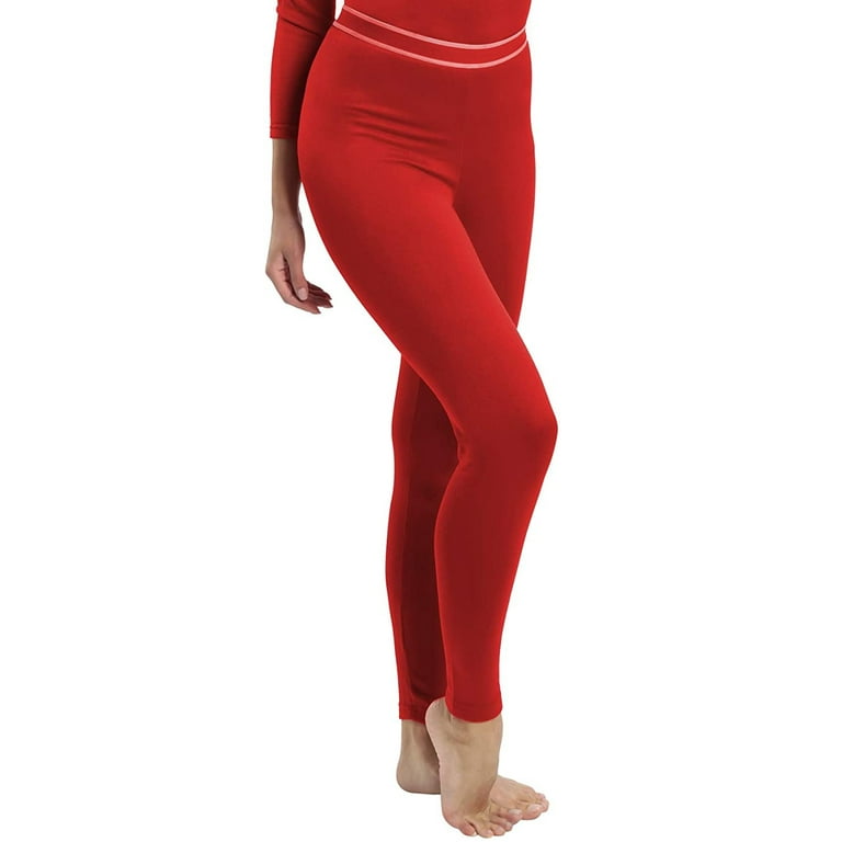 Rocky Women's Thermal Underwear Bottom Long Johns Base Layer for Cold  Weather, Red Large 