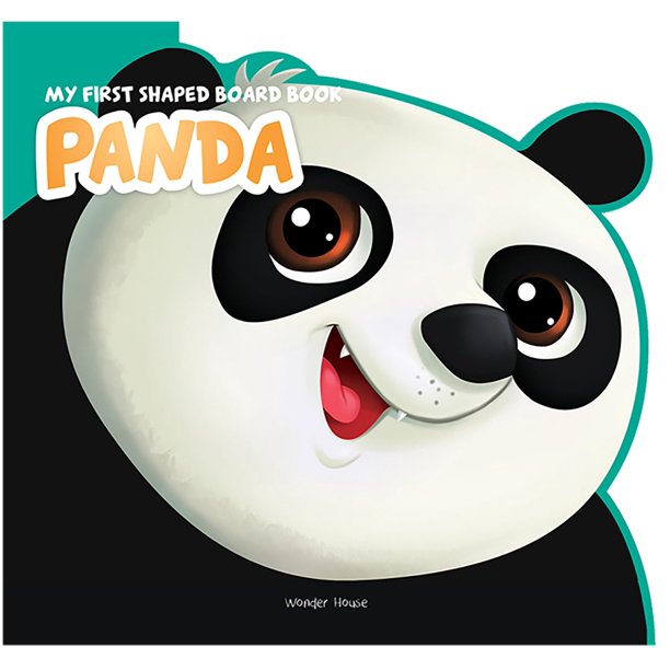 Libro de cartón con troquelado de animales panda Wonder House