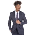 thumbnail image 2 of Porto Filo Men's 2 Piece Navy Windowpane Slim Fit Suit, 2 of 6