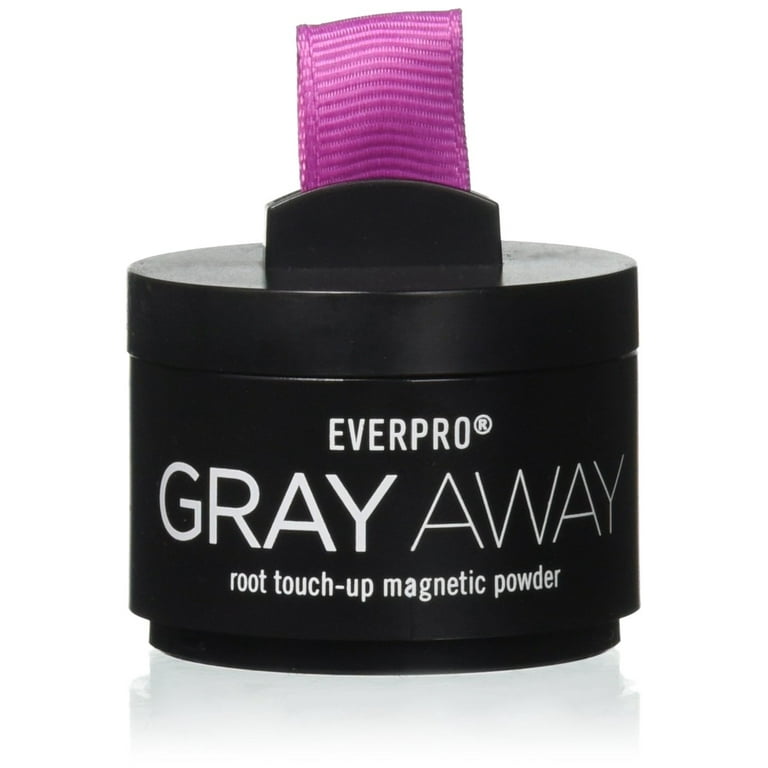 Everpro Beauty Gray Away Root Touch Up Magnetic Powder, Black/Dark