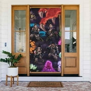 Real_Ghostbusters Door Cover Decorated Banner Tapestry Home Decoration Holiday Party Supplies Door Banner Porch Sign Banner 72.8 x 35.4 Inch