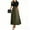Army Green, variant on TQWQT Maxi Dresses for Women Short Sleeve Office Maxi Dresses Plain Print Flowy Empire Waist Patchwork Ruffle Hem A Line Dresses Fashion Teacher Clothes Black L