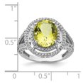 thumbnail image 3 of Primal Silver Sterling Silver Rhodium-plated Diamond and Lemon Quartz Ring, 3 of 5