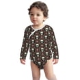 thumbnail image 2 of Xecao Skulls And Red Eyeballs Print Baby unisex-baby Cotton Long-sleeve Bodysuits-3 Months, 2 of 6