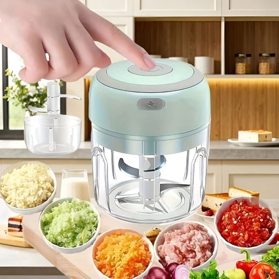 CURYMAY Electric Herb Grinder for Spice,Efficiency 3.4Oz Large Grinder for Grinding Fresh and Dry Herb,Portable Usb Charge with Clear Chamber,For Fruit,Spices Garlic,Meat