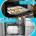 thumbnail image 4 of Stainless Steel Baking Sheet with Wire Rack Set .\uD x .\uD Cookie Sheet Baking Pan for Toaster Oven Small Metal Tray with Cooling Rack for Cooking Roasting Dishwashe, 4 of 7