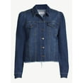 thumbnail image 2 of Sofia Jeans by Sofia Vergara Women's Cropped Fray Hem Jacket with Puff Sleeves, 2 of 6
