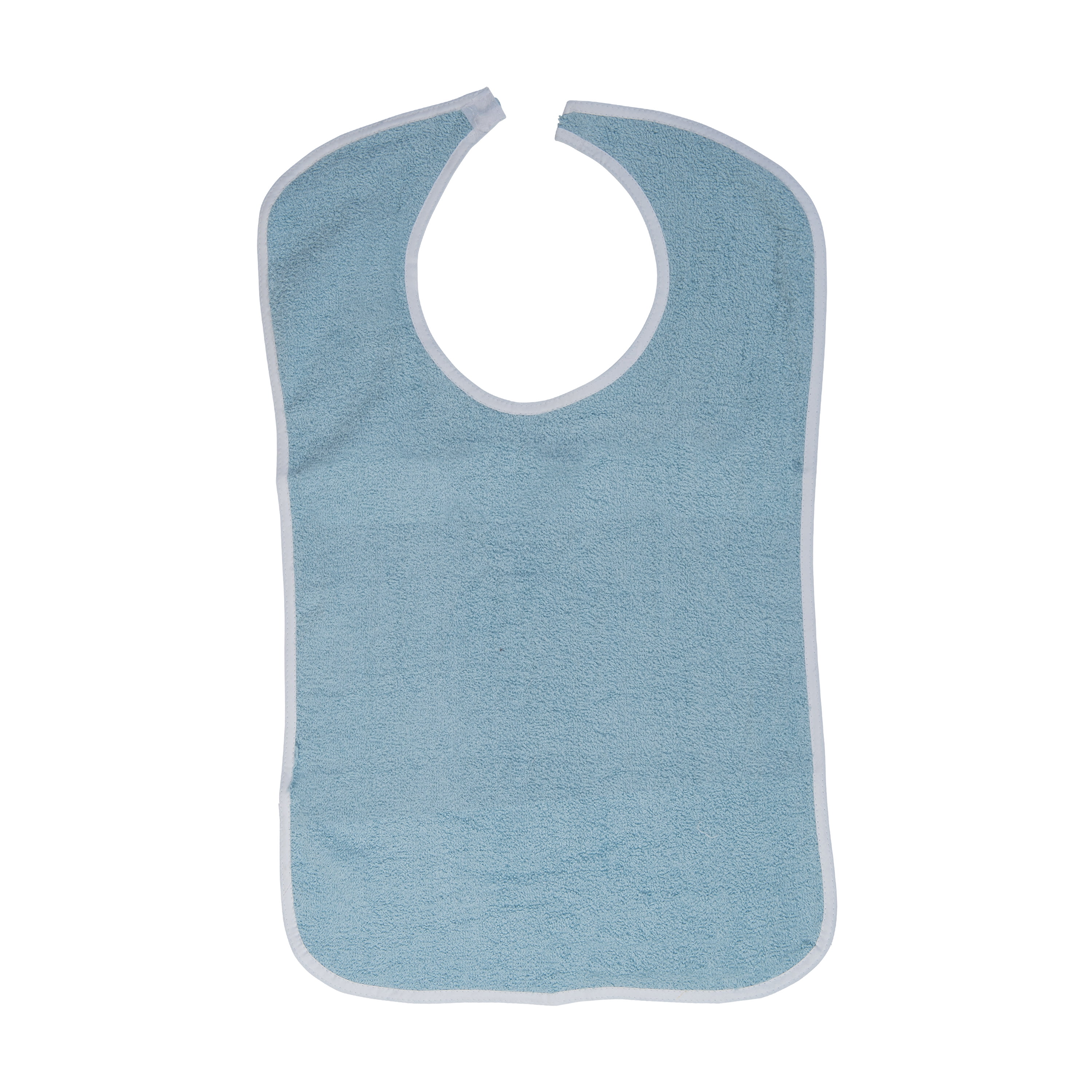 DMI Patient Clothing Protector Terry Cloth Adult Bib with Hook and Loop Closure for Men and Women, Blue, Pack of 12 by Healthsmart