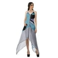 thumbnail image 4 of Moomaya Robe à Ourlet Asymétrique pour Femmes, Robe à Bretelles Spaghetti à Dos Nu avec Mouchoir, 4 of 4