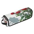 thumbnail image 2 of Hair Tool Organizer Bag with Heat Resistant Mat Removable Travel Storage Case for Hot Air Brushes Curling Irons Red Roses on The Wall, 2 of 8
