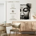 thumbnail image 4 of Elephant Stock Meditating Buddha Face Wall Art - Vertical Canvas Wall Art - Dining Room Wall Decor - Religion And Spirituality Canvas - Black And White Decor - 8" x 12", 4 of 4