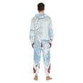 thumbnail image 7 of 1 Piece Adult Onesie Pajamas Cozy & Loose-Fit Sleepsuit Loungewear with Pockets Cartoon Style Village Houses X-Small, 7 of 7
