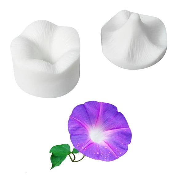SDFGTstore Morning Glory 3D Flower Shape Silicones Molds For Baking Clay Candle Art Projects