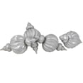 thumbnail image 6 of Northlight Commercial Size Shatterproof 2-Finish Finial Christmas Ornaments - Silver -10" - 4ct, 6 of 6