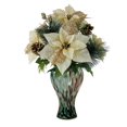 thumbnail image 5 of Mainstays 19.5 in Indoor Artificial Poinesttia Bouquet, Champagne Color, 5 of 7