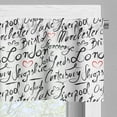 thumbnail image 3 of Ambesonne England Window Valance, Hand Lettering Cities, 54" X 18", Black White Vermilion, 3 of 5