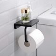 thumbnail image 4 of Toilet Paper Holder, Toilet Paper Holder, Easy Installation Roll Holder for Bathroom, Kitchen (Black), 4 of 5